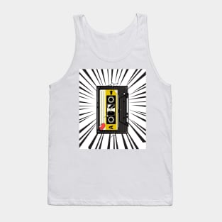 Retro Cassette Tape (black print) Tank Top